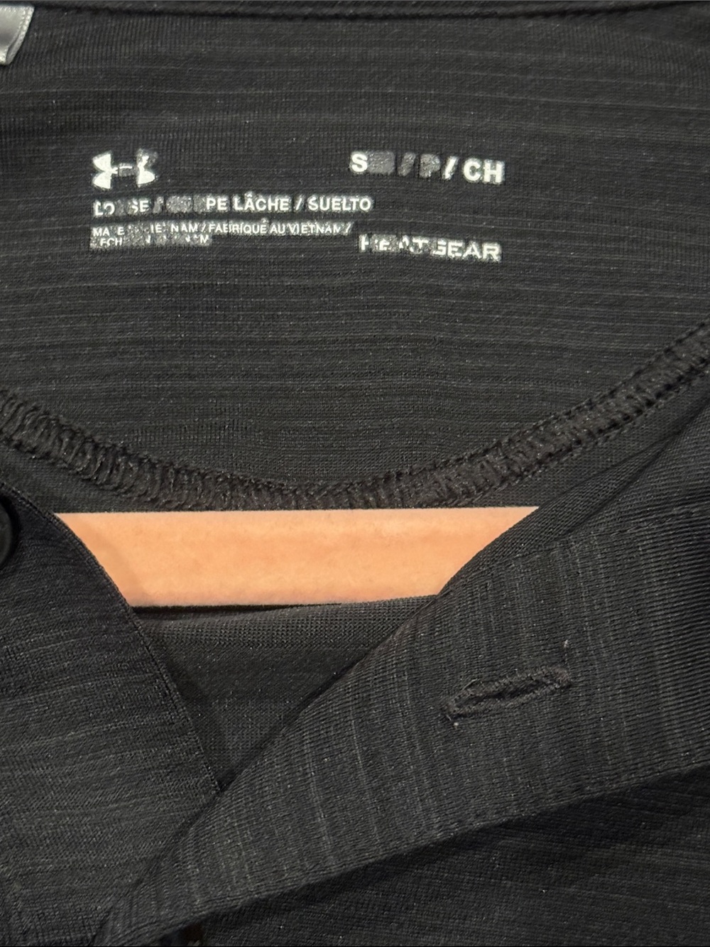 Small Under Armour Men's Black Performance Polo Shirt - Picture 4 of 8